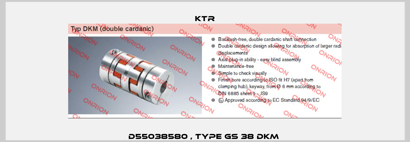 D55038580 , type GS 38 DKM  KTR