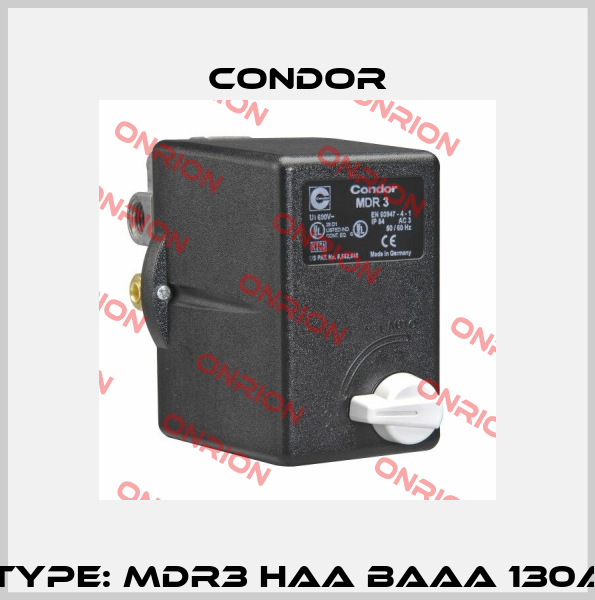P/N: 226994  Type: MDR3 HAA BAAA 130A160 XAA XXX Condor