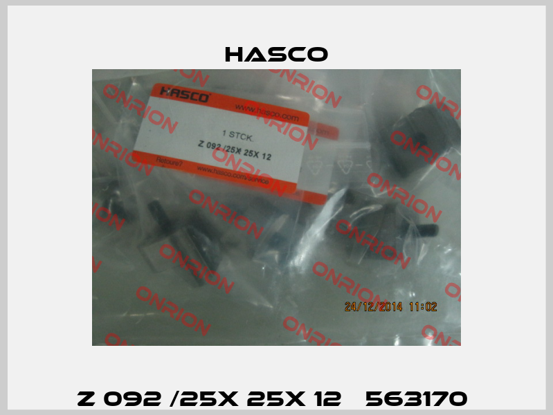 Z 092 /25X 25X 12   563170  Hasco
