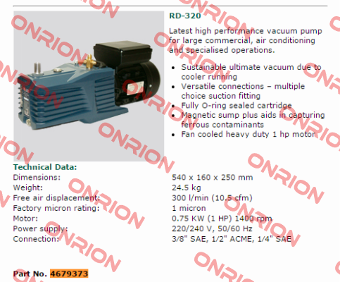 p/n: 4679373, Type: RD-320 Refco