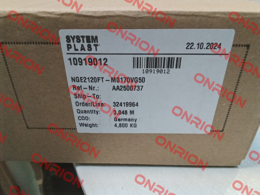NGE2120FT-M0170VG50 System Plast