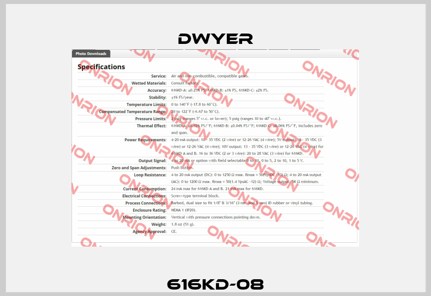 616KD-08 Dwyer
