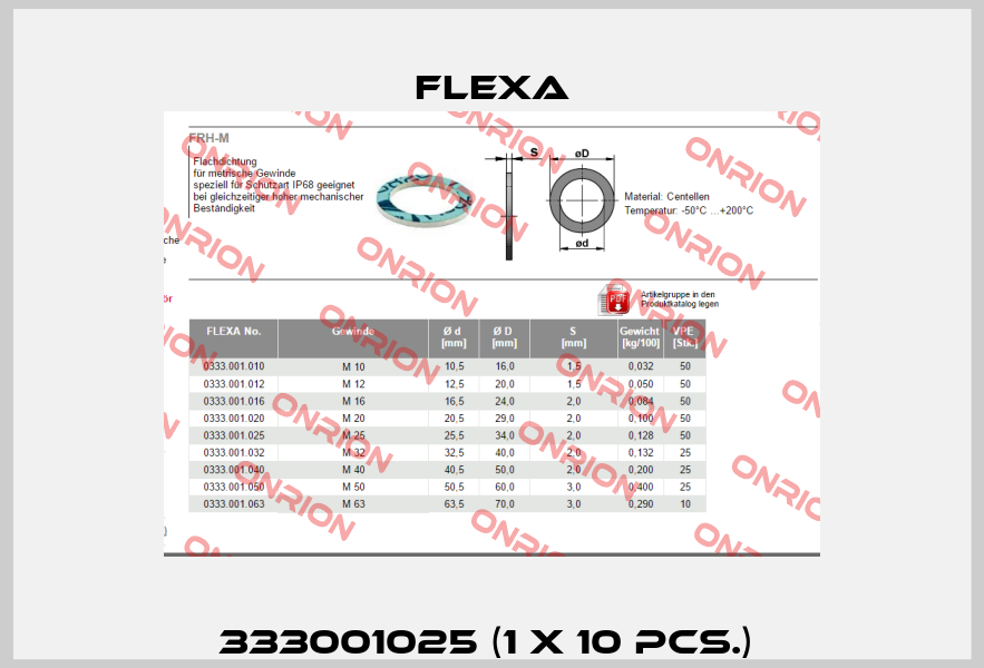 333001025 (1 x 10 pcs.)  Flexa