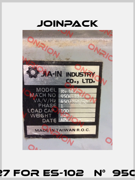 pos. 27 for ES-102   n°  95041221  JOINPACK