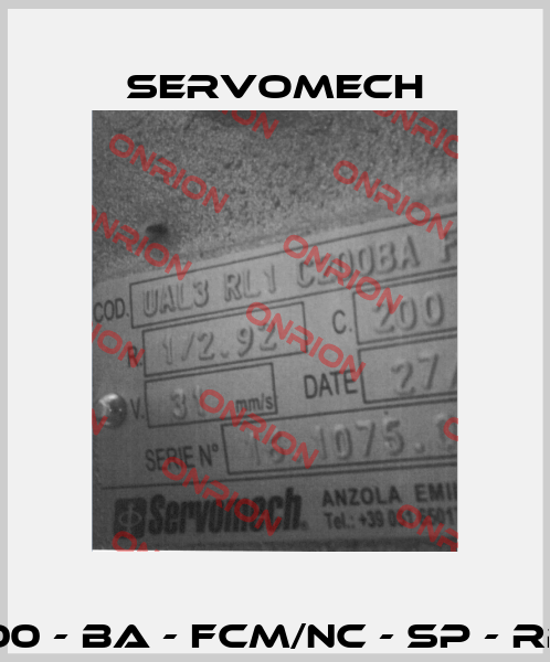 UAL3 - RL1 - C200 - BA - FCM/NC - SP - RPT90 - IEC71 B14 Servomech