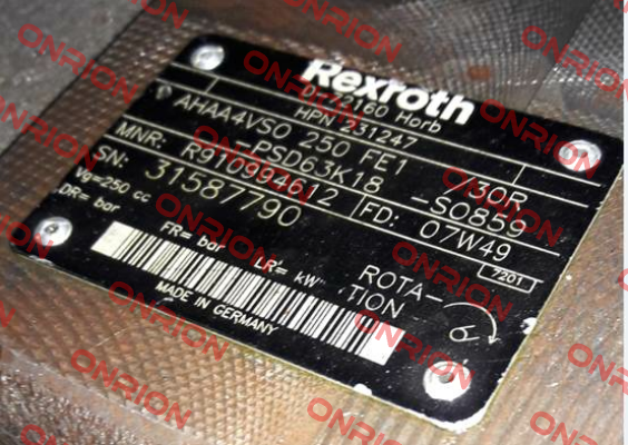 AHAA4VSO 250 FE1/30R-PSD63K18-S0859 not available  Rexroth