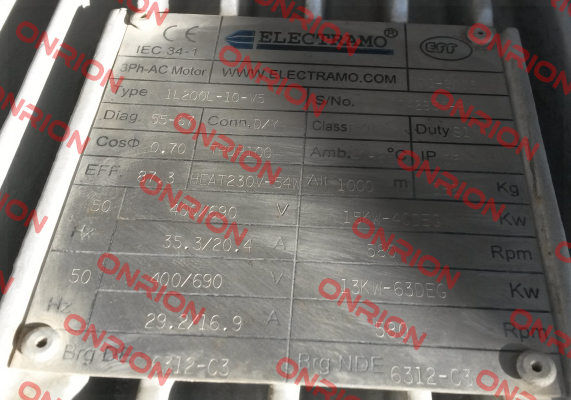 1 L 200L-10-V5  sn 042954-8 obsolete replaced by R015.00D10F40  Electramo