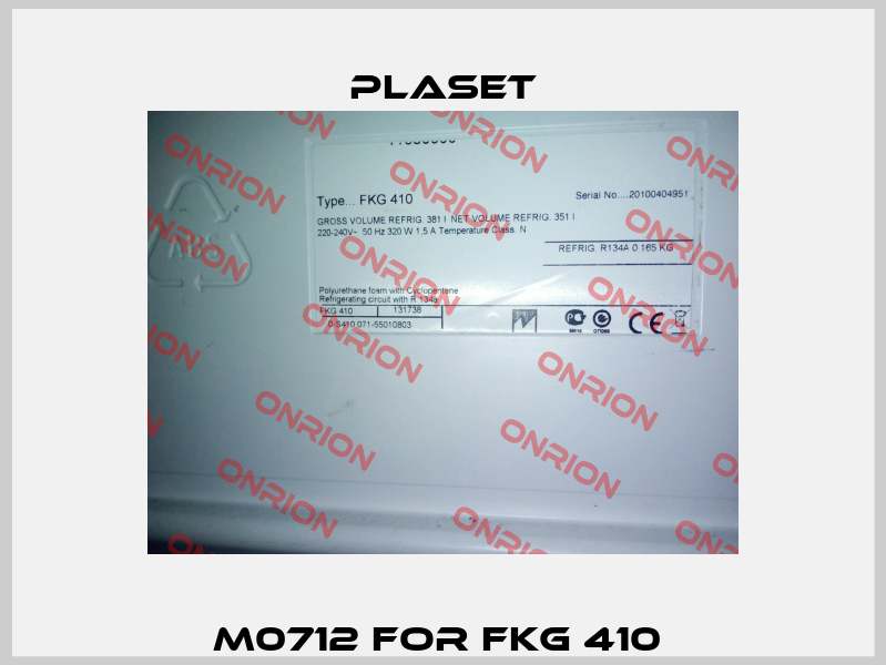 M0712 for FKG 410  Plaset