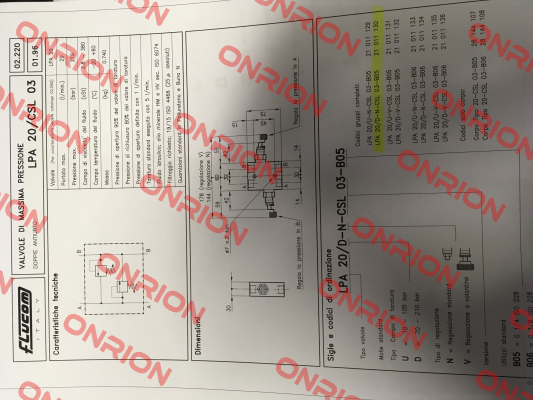 LPA 20 / D-N -CSL 03-B05   21 011 130   Flucom