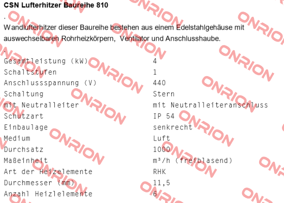 CSN Lufthitzer 810/4 (24710603630445425)  Schniewindt
