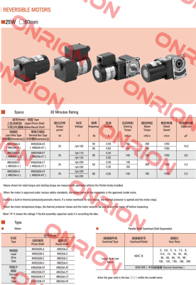 4RK25GN-C - 4GN50K ZD-Motors