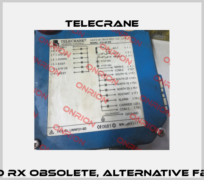 F21-6D RX obsolete, alternative F25-6D  Telecrane
