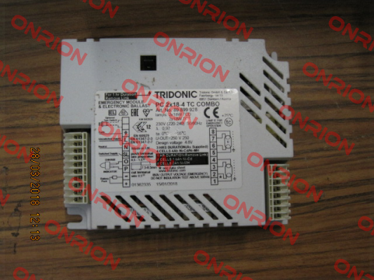 P/N: 89899928 Type: PC 2x18-4 TC COMBO 220-240V Tridonic