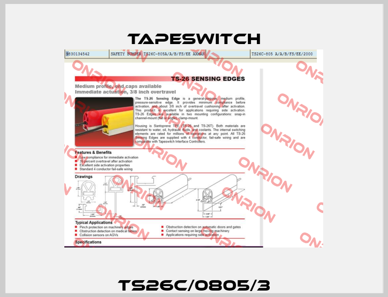  TS26C/0805/3  Tapeswitch