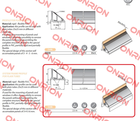 40048  obsolete/replacement 40049 System Plast