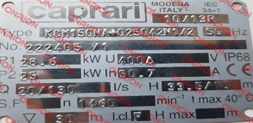 OR02086 (for KCM150NA+025042N1/2) CAPRARI 