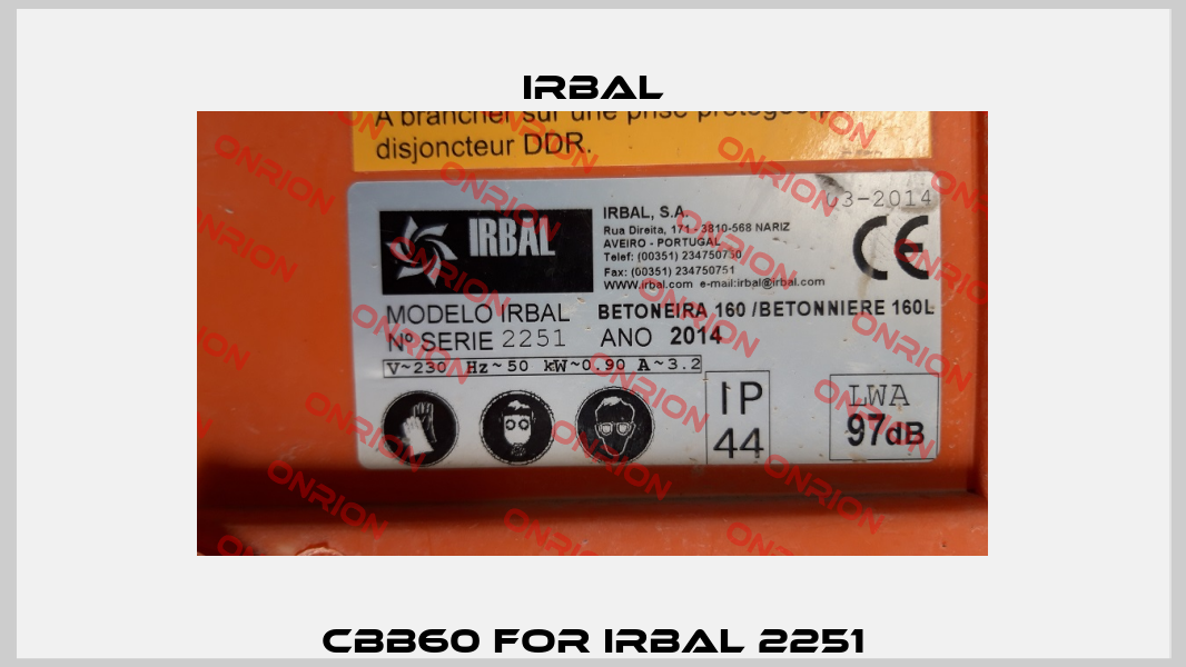 CBB60 for Irbal 2251 irbal