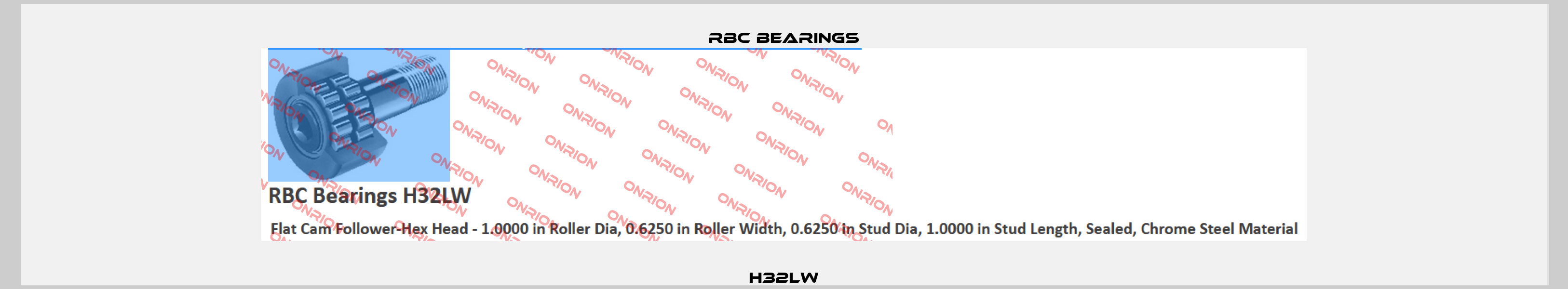 H32LW RBC Bearings
