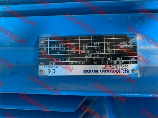 Type: JM1 160 L-6/HE AC Motoren