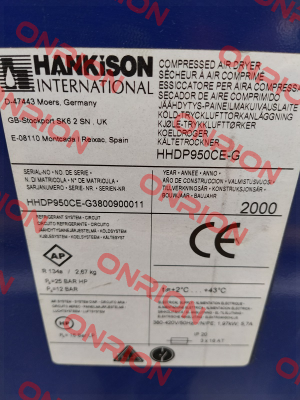 HHDP950CE-G Hankison