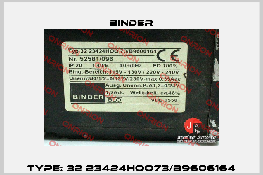 Type: 32 23424HOO73/B9606164 Binder