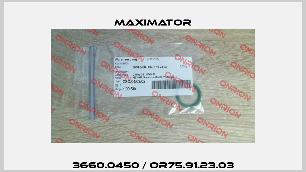 3660.0450 / OR75.91.23.03 Maximator