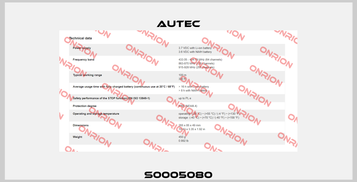 S0005080 Autec