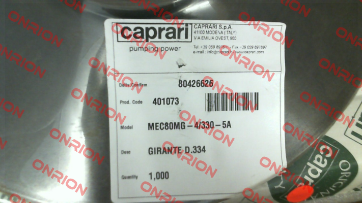MEC80MG-4/330-5A CAPRARI 