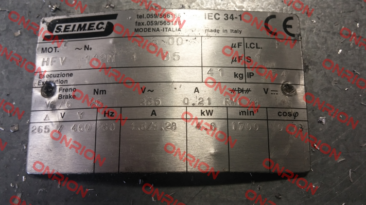 HFV 112M 1 B5 obsolete,replaced by HBV 112M 4 265.460-60 B5  Seimec (Rossi)