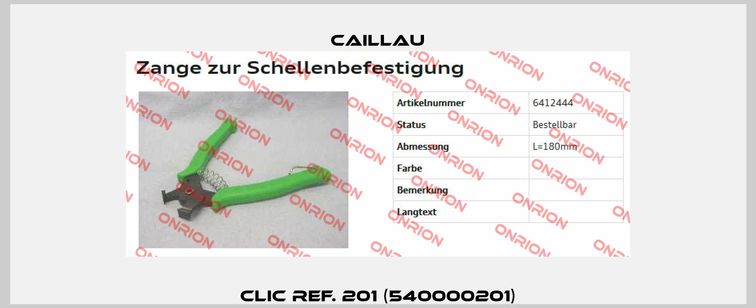 CLIC Ref. 201 (540000201) Caillau