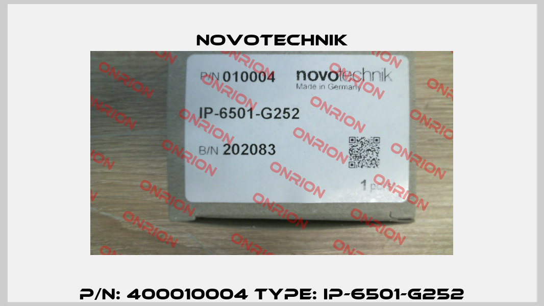 P/N: 400010004 Type: IP-6501-G252 Novotechnik