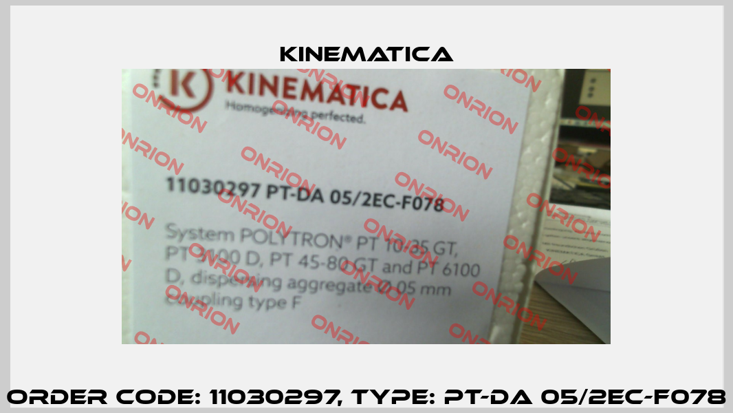 Order Code: 11030297, Type: PT-DA 05/2EC-F078 Kinematica