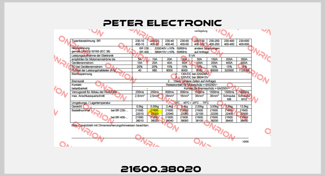 21600.38020  Peter Electronic