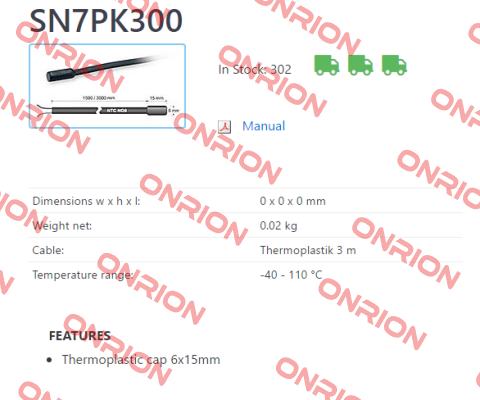 SN7PK300 Dixell