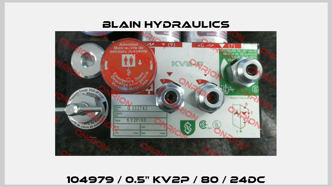 104979 / 0.5" KV2P / 80 / 24DC Blain Hydraulics