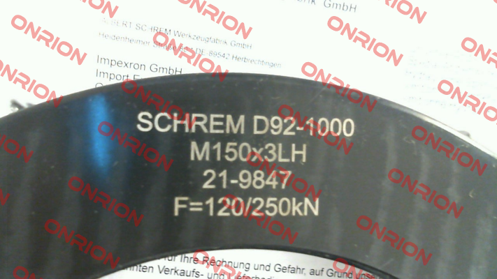 D92-1000 (M150x3LH) Schrem