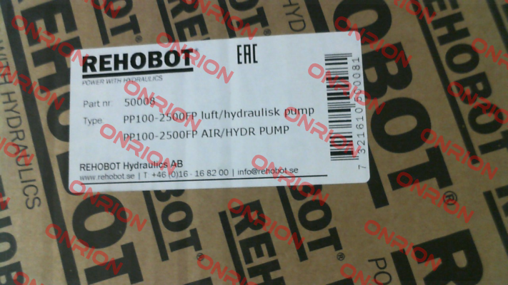 p/n: 50008, Type: PP100-2500FP Rehobot