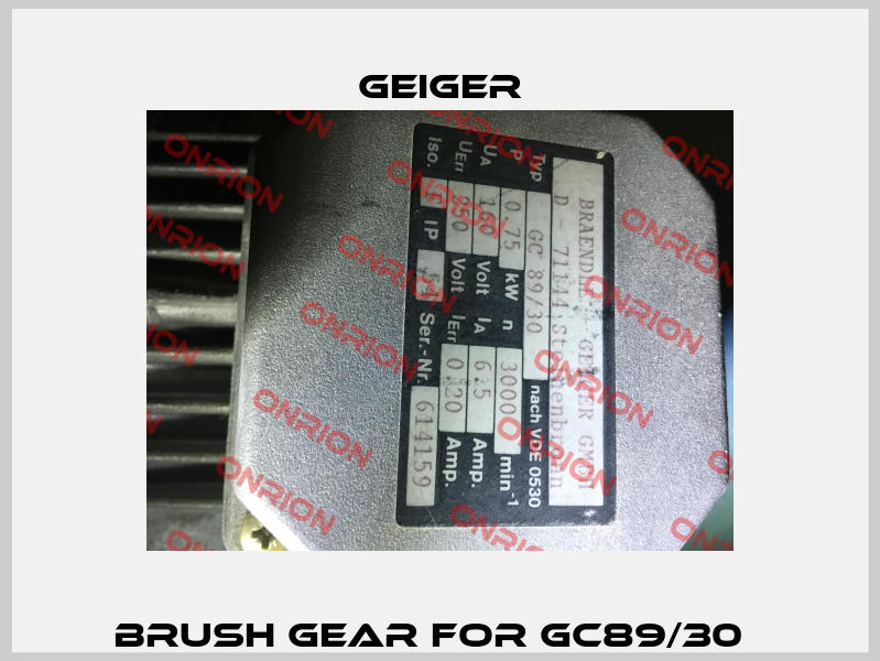 Brush Gear for GC89/30   Geiger