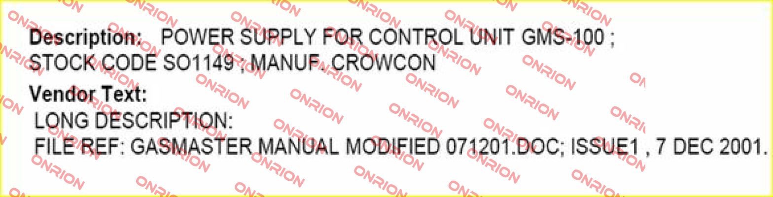 S01149/A  Crowcon