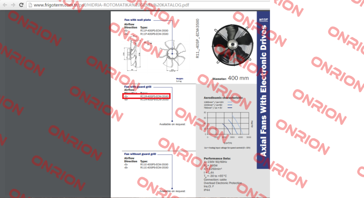 R11R-40SPS-ECM-3500 Hidria