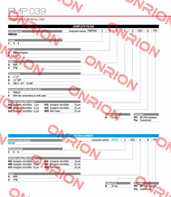 FMP-039-2-B-A-A-6-A06-N-P01 MP Filtri