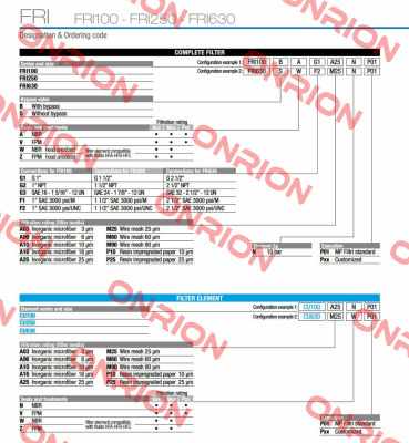 FRI-630-B-A-F1-A10-N-P01 MP Filtri