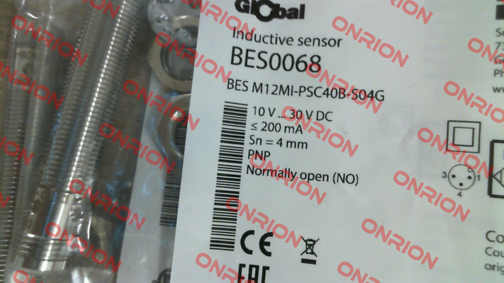 P/N: BES0068, Type: BES M12MI-PSC40B-S04G Balluff