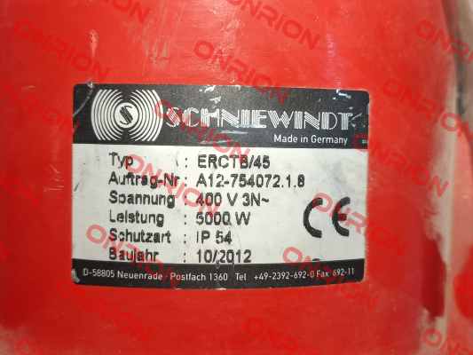 ERCTB/45 400V Schniewindt