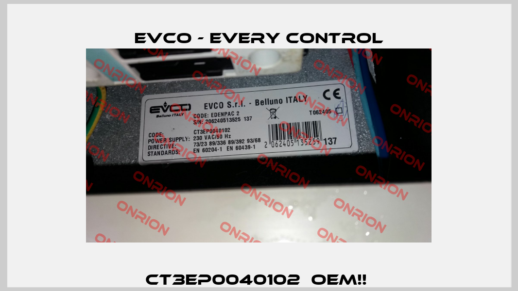 CT3EP0040102  OEM!!  EVCO - Every Control