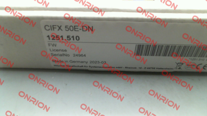 P/N: 1251.510 Type: CIFX 50E-DN/+ML Hilscher