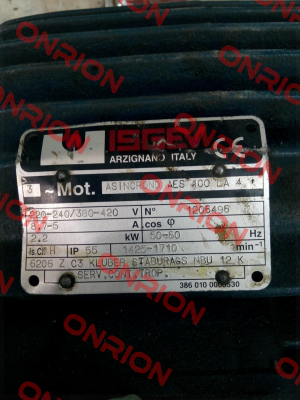 ASINCRONO AES 100 LA 4    NO:1206496  OEM  Isgev