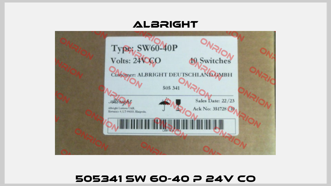 505341 SW 60-40 P 24V CO Albright