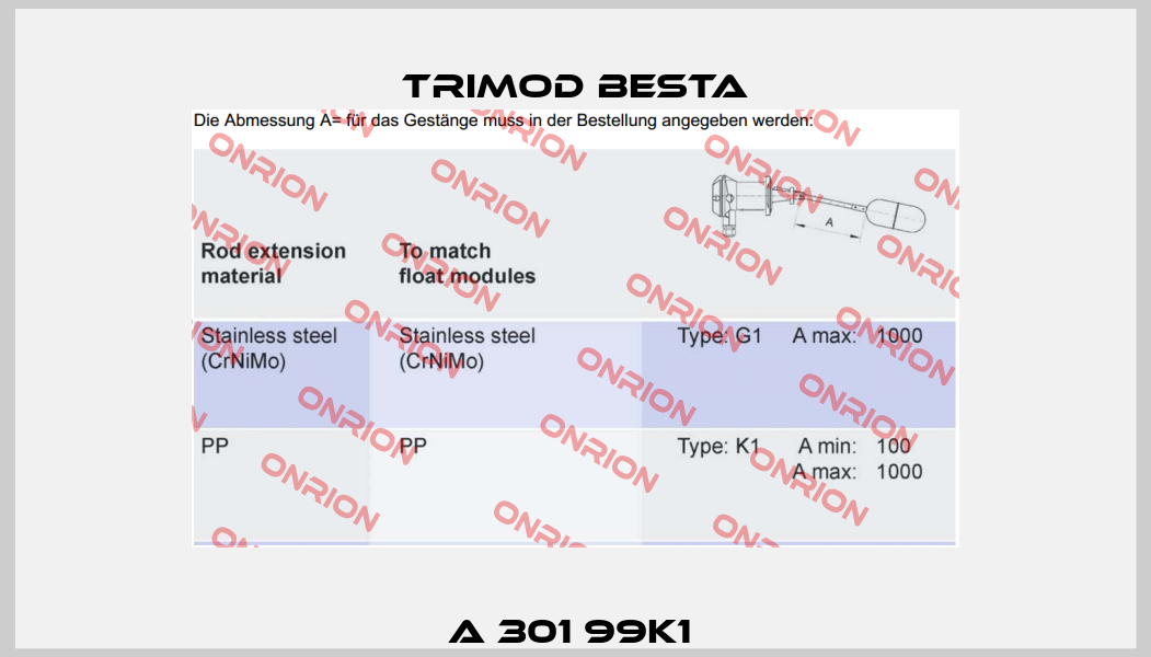 A 301 99K1  Trimod Besta